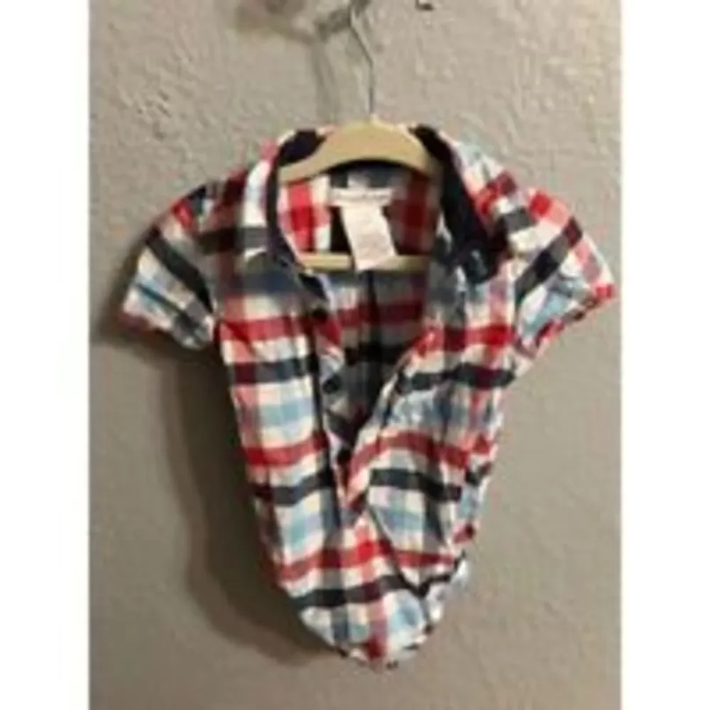 Boys Tommy Bahamas red white and blue plaid one‎ piece size 18 months